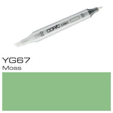 The COPIC CIAO MARKER YG 67 MOSS is an essential tool for artists and designers. Its vibrant color and smooth application make it ideal for creating stunning illustrations and artwork. With high-quality ink and a comfortable grip, this marker allows for precise and effortless coloring, providing professional results every time.